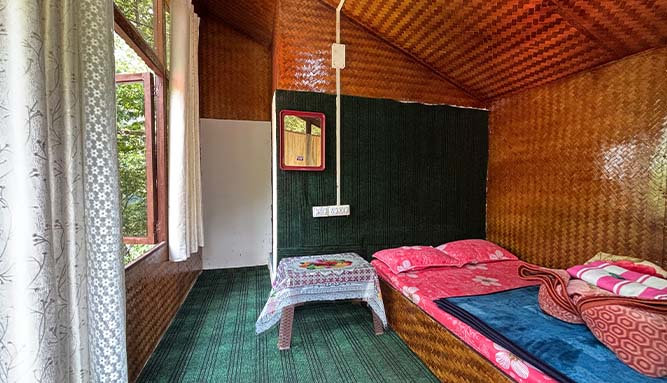 Glass cottage with private bathroom