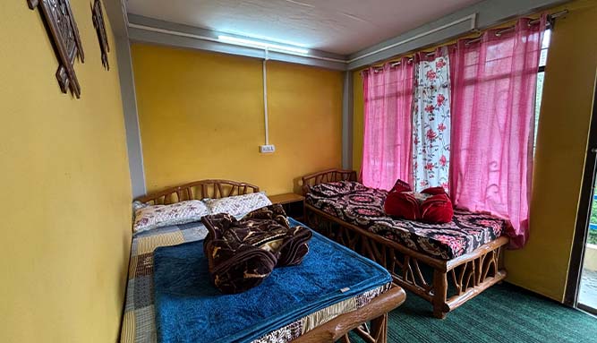 Three people room with private bathrooms